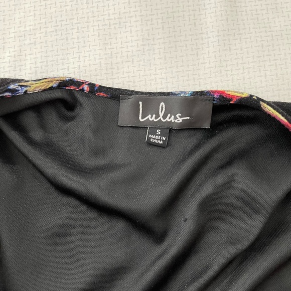 Lulu’s Floral True Wrap Hi-Low 100% Rayon Back Cut Out Maxi Dress Size Small - Picture 9 of 14